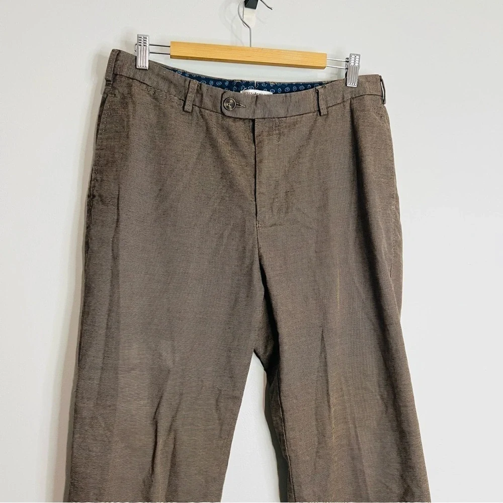 Peter Millar Brown Dress Straight Leg Trousers 35W